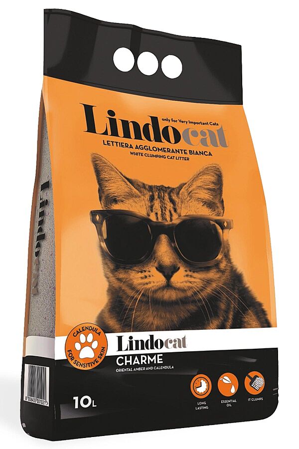 Lindocat Charme Amber Kokulu Kalın Taneli Kedi Kumu 10lt - 1