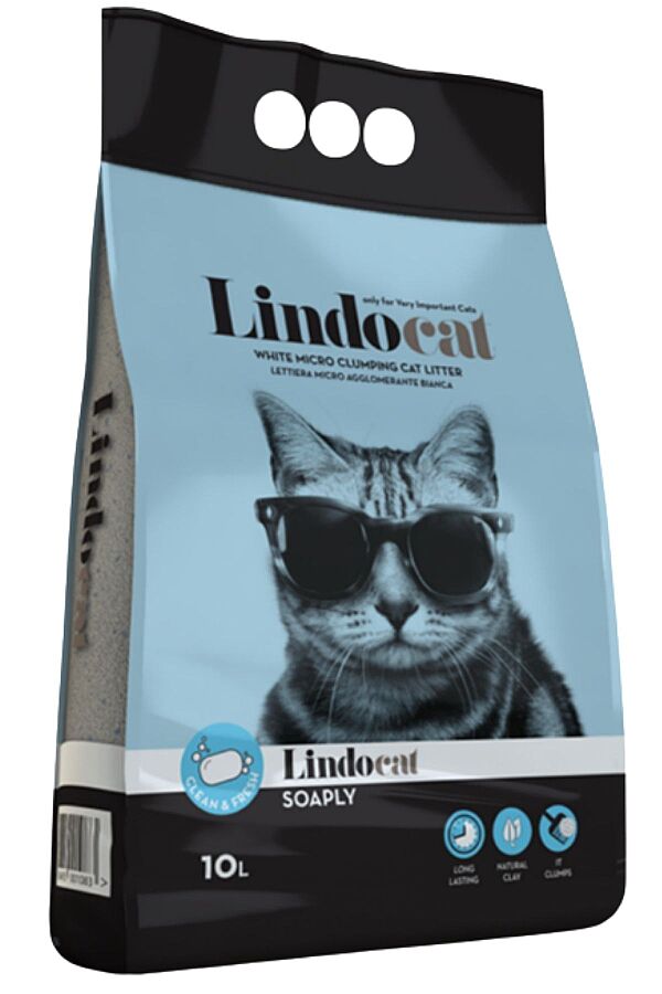 Lindocat Soaply Marsilya Sabunlu İnce Taneli Kedi Kumu 10lt - 1