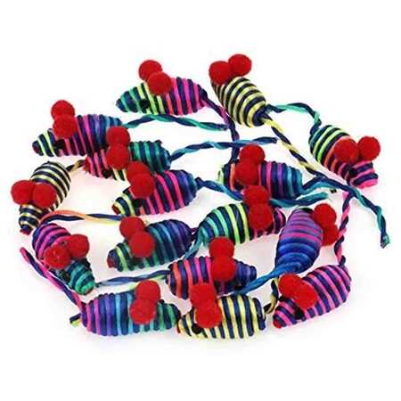 LIONPET - LionPet Renkli Çizgili Fare Kedi Oyuncağı