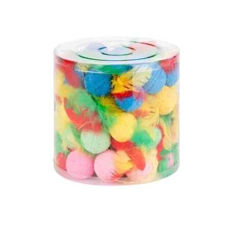 LIONPET - LionPet Tüylü Sünger Top Kedi Oyuncağı