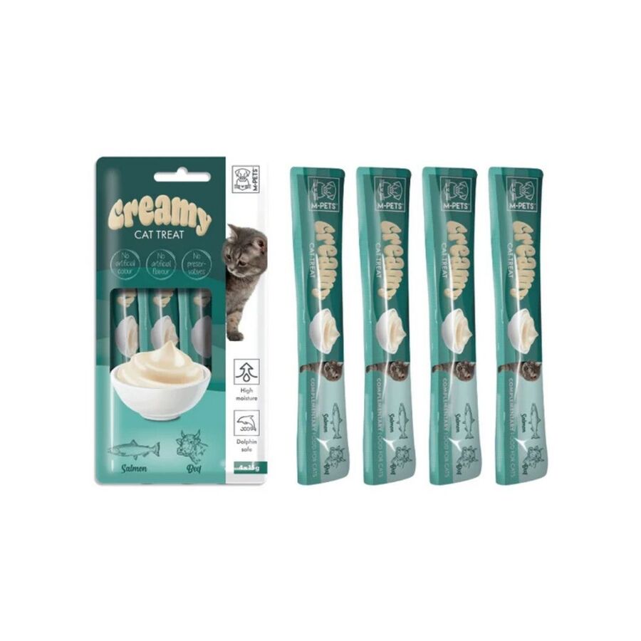 Creamy Somon Balıklı Biftekli Kedi Ödülü 4x15gr