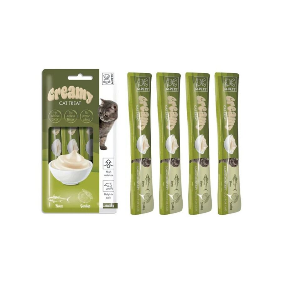 Creamy Ton Balıklı Deniz Taraklı Kedi Ödülü 4x15gr