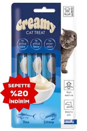 Creamy Ton Balıklı Karidesli Kedi Ödülü 4x15gr - Thumbnail
