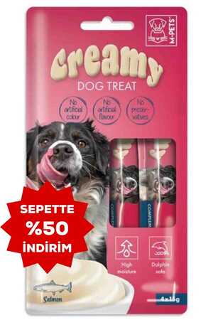 M-Pets Creamy Somonlu Köpek Ödülü 4x15gr - Thumbnail