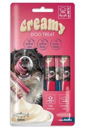 M-PETS - M-Pets Creamy Somonlu Köpek Ödülü 4x15gr M-PETS - M-Pets Creamy Somonlu Köpek Ödülü 4x15gr