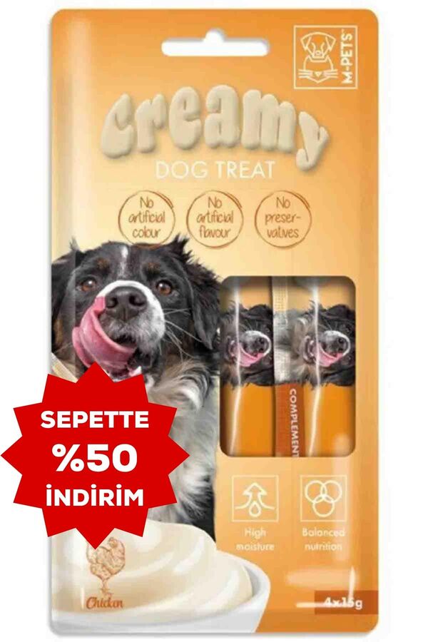 M-Pets Creamy Tavuklu Köpek Ödülü 4x15gr