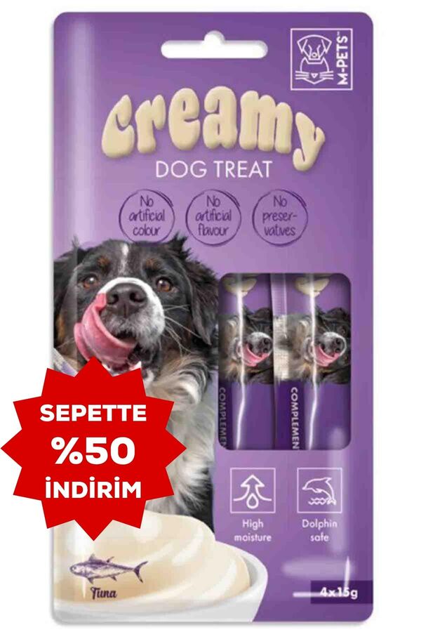 M-Pets Creamy Ton Balıklı Köpek Ödülü 4x15gr