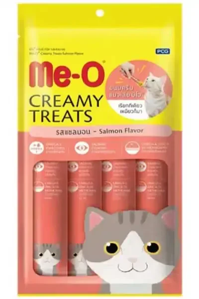 ME-O - Me-O Somon ve Kremalı Kedi Ödül Maması 4x15gr