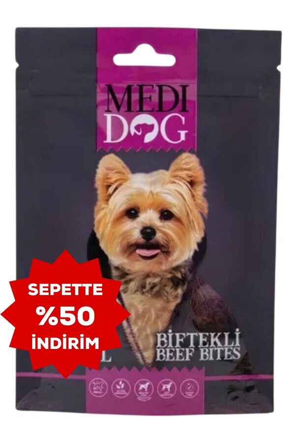 Medi Dog Biftekli Yetişkin Küçük Irk Köpek Ödül Maması 80gr