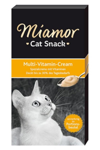 MIAMOR - Miamor Cream Multivitamin Kedi Ödülü 6x15gr MIAMOR - Miamor Cream Multivitamin Kedi Ödülü 6x15gr