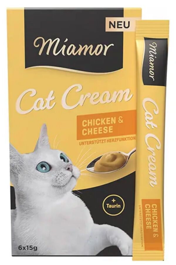 Mıamor Cream Tavuk ve Peynirli Kedi Krema Ödülü 6x15gr