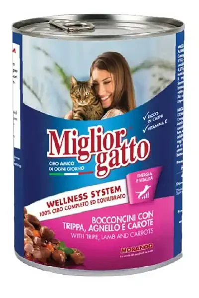 MIGLIOR GATTO - Miglior Gatto İşkembeli ve Havuçlu Yetişkin Kedi Konservesi 405gr