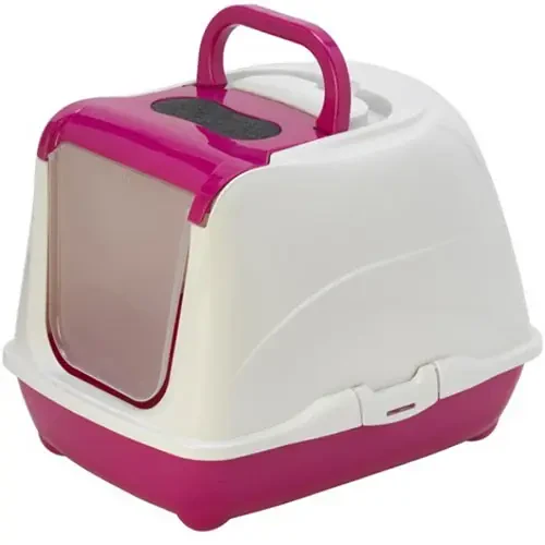 MODERNA - Moderna Flip Filtreli Kapalı Kedi Tuvaleti 39x39x50 Cm Fuşya MODERNA - Moderna Flip Filtreli Kapalı Kedi Tuvaleti 39x39x50 Cm Fuşya