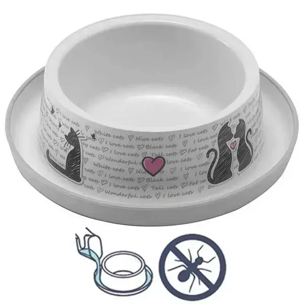 MODERNA - Moderna Trendy Kedi Plastik Mama ve Su Kabı 350ml