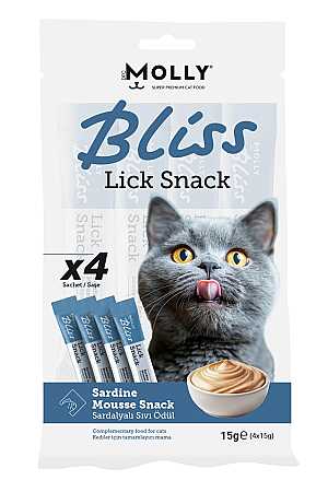 Molly Bliss Sardalya Balıklı Krema Kedi Ödül Maması 4x15gr