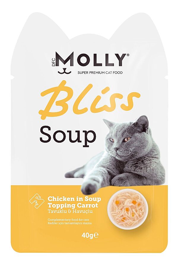 Molly Bliss Tavuklu ve Havuçlu Kedi Çorbası 40gr - 1