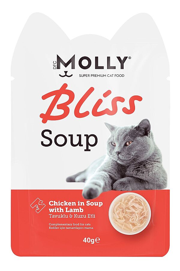 Molly Bliss Tavuklu ve Kuzu Etli Kedi Çorbası 40gr - 1