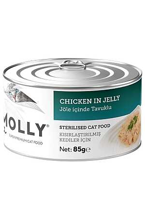 Molly Jöle İçerisinde Tavuklu Kısırlaştırılmış Kedi Konservesi 85gr