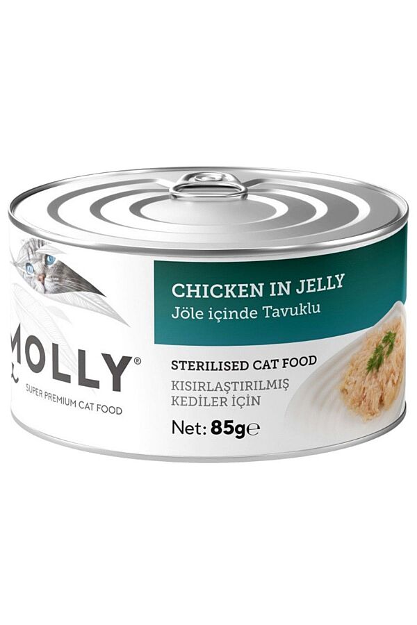 Molly Jöle İçerisinde Tavuklu Kısırlaştırılmış Kedi Konservesi 85gr - 1