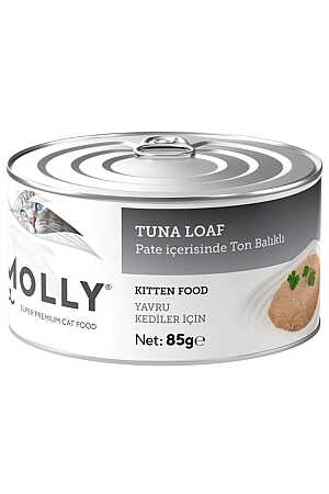 Molly Pate Ton Balıklı Yavru Kedi Konservesi 85gr