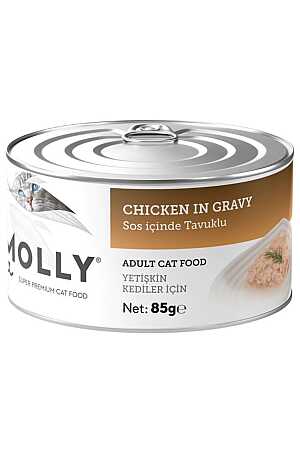 Molly Sos İçerisinde Tavuklu Yetişkin Kedi Konservesi 85gr