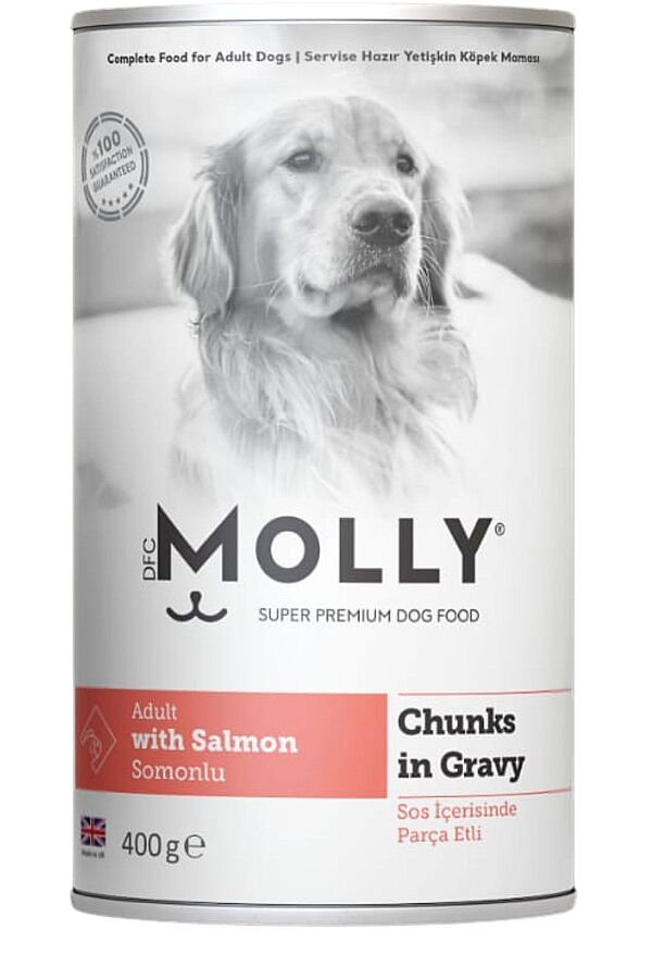 Molly Sos İçerisinde Somonlu Yetişkin Köpek Konservesi 400gr - 1