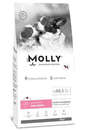 MOLLY - Molly Tavuklu ve Yabanmersinli Mini Starter Yavru Köpek Maması 2kg