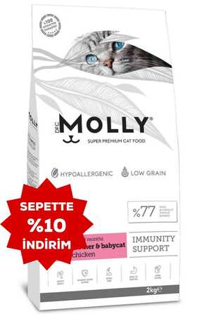 MOLLY - Molly Tavuklu Yavru&Anne Kedi Maması 2kg