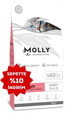 Molly Karidesli ve Somonlu Yetişkin Kedi Maması 15kg