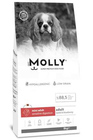 MOLLY - Molly Kuzulu ve Yabanmersinli Mini Irk Yetişkin Köpek Maması 8kg
