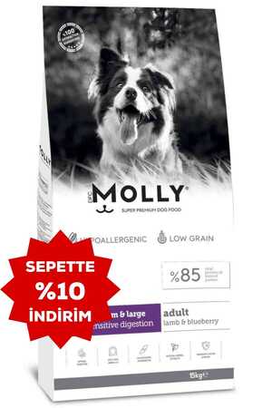 MOLLY - Molly Kuzulu Yabanmersinli Orta ve Büyük Irk Yetişkin Köpek Maması 15kg