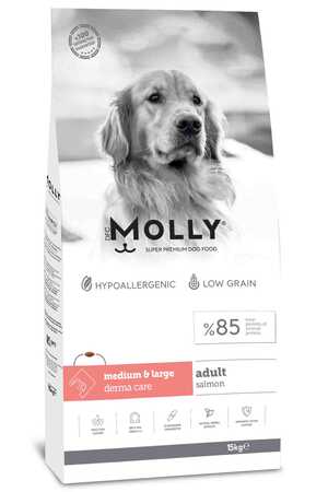 MOLLY - Molly Somonlu Orta ve Büyük Irk Yetişkin Köpek Maması 15kg