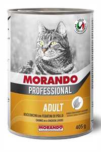 MORANDO - Morando Tavuklu ve Ciğerli Yetişkin Kedi Konservesi 24x405gr (24lü) MORANDO - Morando Tavuklu ve Ciğerli Yetişkin Kedi Konservesi 24x405gr (24lü)