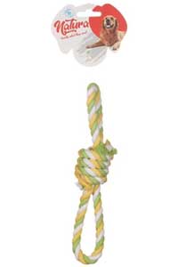 NATURA - Natura Çift Tutmaçlı Mini Halat Köpek Oyuncak 25 cm