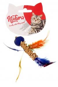 NATURA - Natura Dental Tüylü Kuş Kedi Oyuncak 15 cm