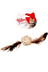 NATURA - Natura Tüylü Bambu Top Kedi Oyuncak 20 cm