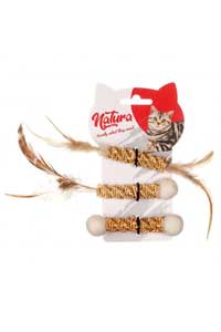 NATURA - Natura Tüylü İnce Kedi Diş Kaşıma Üçlü Oyuncak