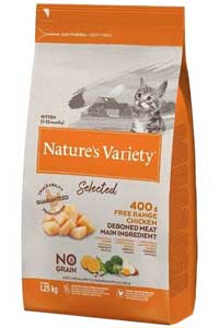 NATURES VARIETY - Natures Variety Selected Tavuk Etli Tahılsız Yavru Kedi Maması 1,25kg