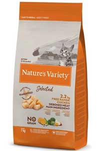 NATURES VARIETY - Natures Variety Selected Tavuk Etli Tahılsız Yavru Kedi Maması 7kg