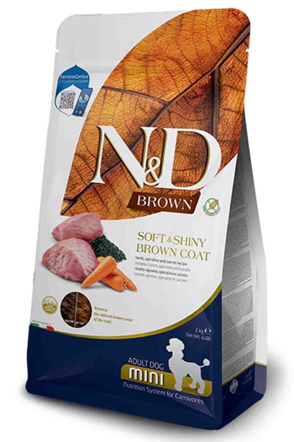 ND Brown Kuzu Havuç Patates ve Spirulina Küçük Irk Yetişkin Köpek Maması 5kg