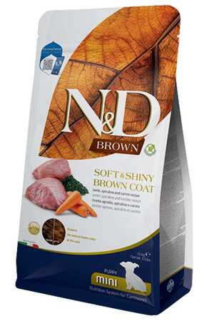 N&D - ND Brown Kuzu Havuç Patates ve Spirulina Küçük Irk Yavru Köpek Maması 1.5kg