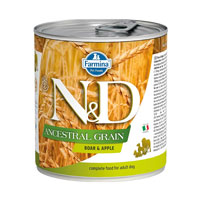 N&D - ND Ancestral Grain Düşük Tahıllı Yaban Domuzu ve Elmalı Yetişkin Köpek Konservesi 285gr