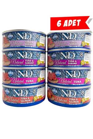 ND Fish Trio Menu Üç Çeşit Balıklı Yetişkin Kedi Konservesi 70gr (6 Adet)