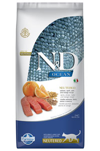 N&D - Nd Ocean Düşük Tahıllı Somon Ve Portakallı Kısırlaştırılmış Kedi Maması 10Kg