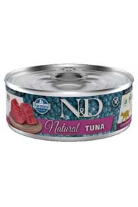 N&D - ND Natural Tuna Balıklı Yetişkin Kedi Konservesi 80gr