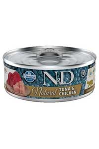 N&D - ND Natural Tuna Ve Tavuklu Yetişkin Kedi Konservesi 80gr