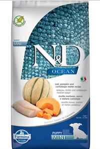 N&D - N&D Ocean Morina Balığı Balkabak ve Kavunlu Mini Irk Yavru Köpek Maması 7kg