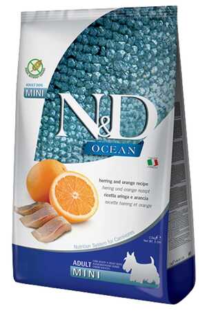 N&D - ND Ocean Ringa Balığı ve Portakallı Küçük Irk Yetişkin Köpek Maması 7kg