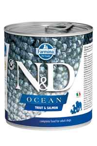 N&D - ND Ocean Tahılsız Alabalık ve Somonlu Yetişkin Köpek Konservesi 285gr