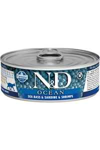 N&D - ND Ocean Tahılsız Ton Balıklı Sardalya ve Karidesli Yetişkin Kedi Konservesi 70gr